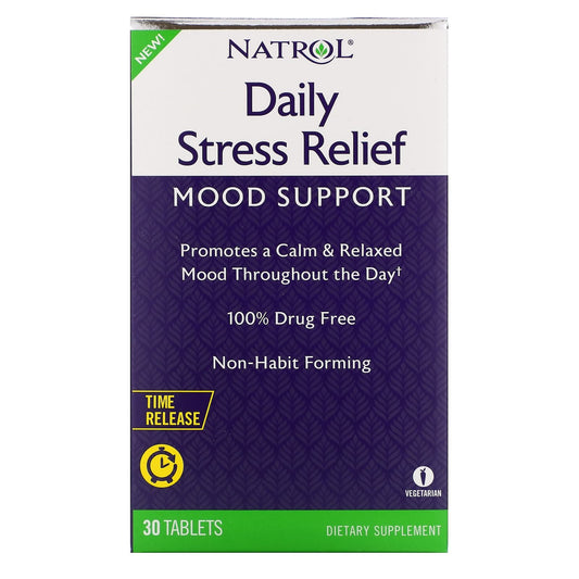 Natrol Daily Stress Relief tabs mood support for daily use - 30 tabs