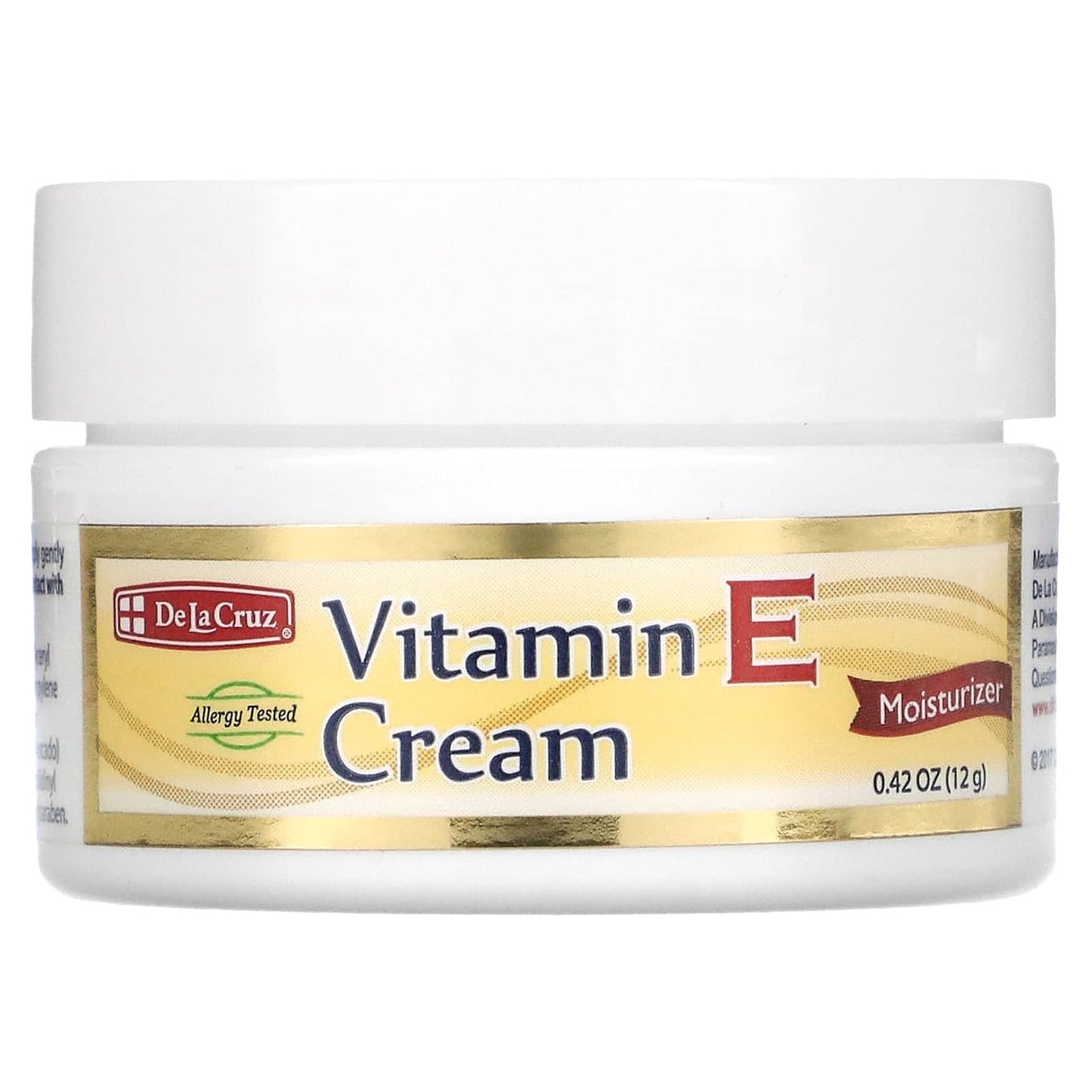 كريم فيتامين e الاصلي لتغذية وترطيب البشرة من دي لا كروز 0.42 أونصة (12 غرام) - De la cruz Vitamin E Cream