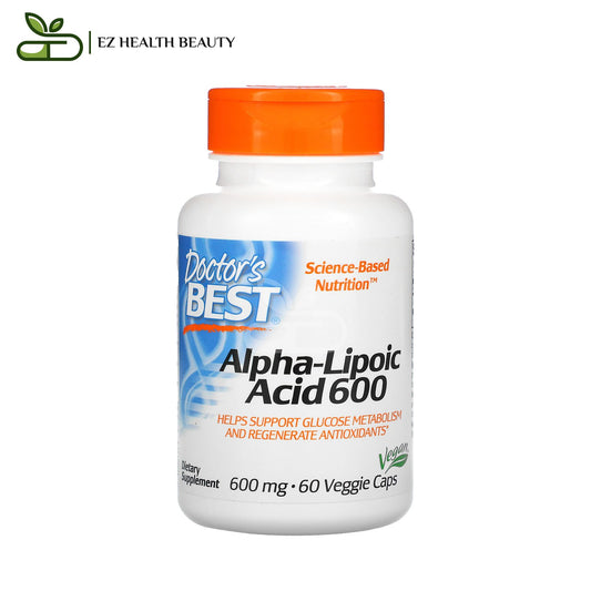 Alpha Lipoic Acid Capsules Antioxidant Doctor's Best 600 mg 60 Veggie Caps