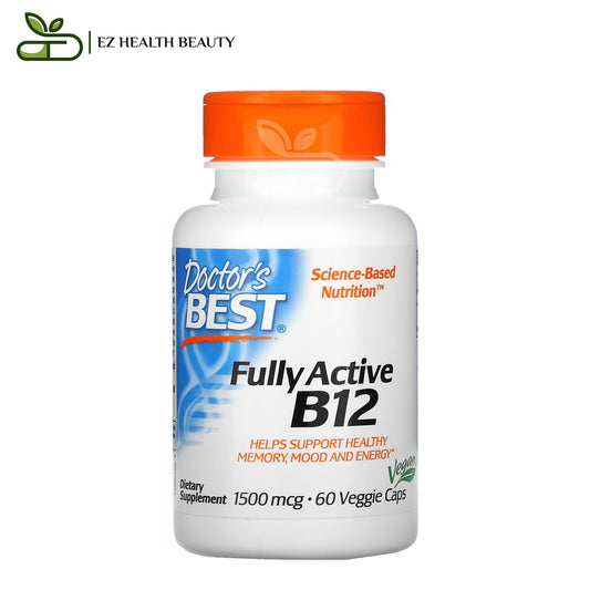 Doctor's Best Fully Active B12, 1500 mg, 60 Veggie Caps to reduce nervous stress