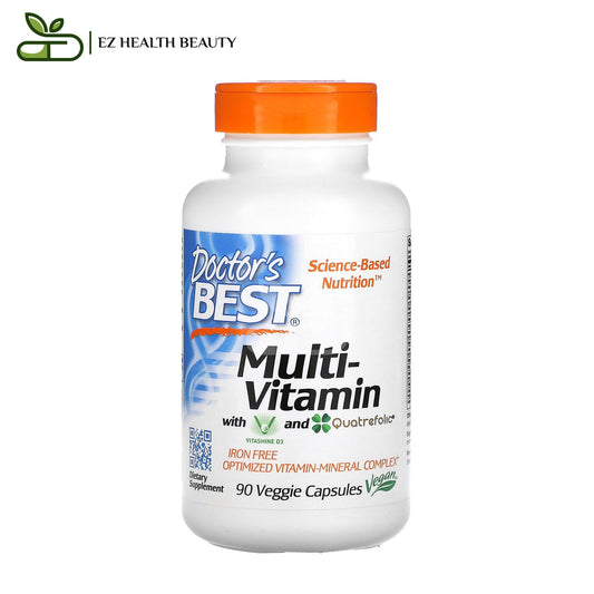 كبسولات مالتي فيتامين غني بفيتامين د3 من Vitashine وQuatrefolic عدد 90 كبسولة Multi-Vitamin with Vitashine D3 and Quatrefolic Doctor's Best