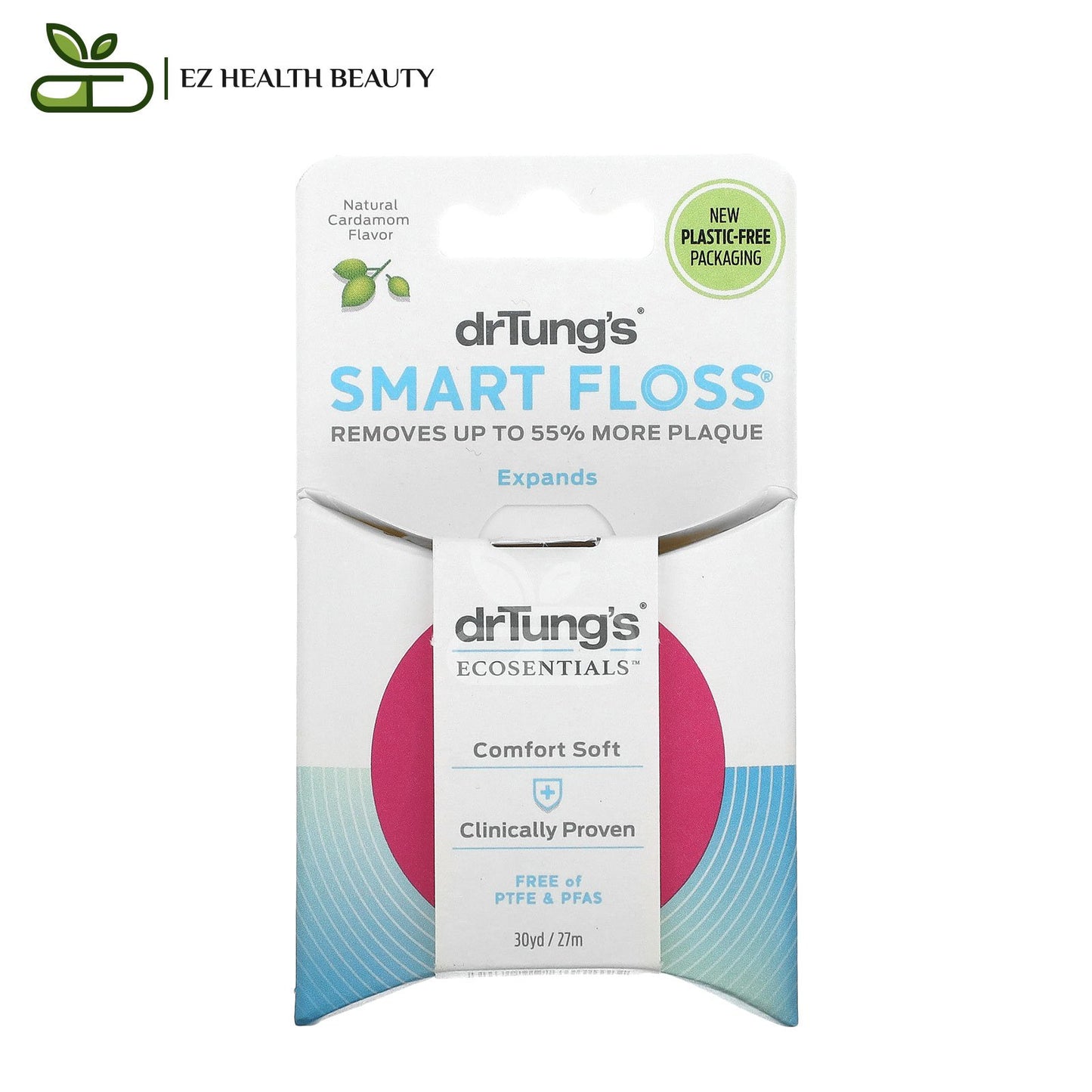 Smart Floss For Cleaning Teeth Natural Cardamom Dr. Tung's 30 yd (27 m)