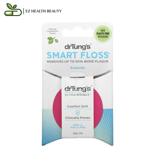 دكتور تانغز خيط أسنان Smart Floss لتنظيف الأسنان نكهة الهال الطبيعي 30 ياردة (27 م) Smart Floss Dr. Tung's