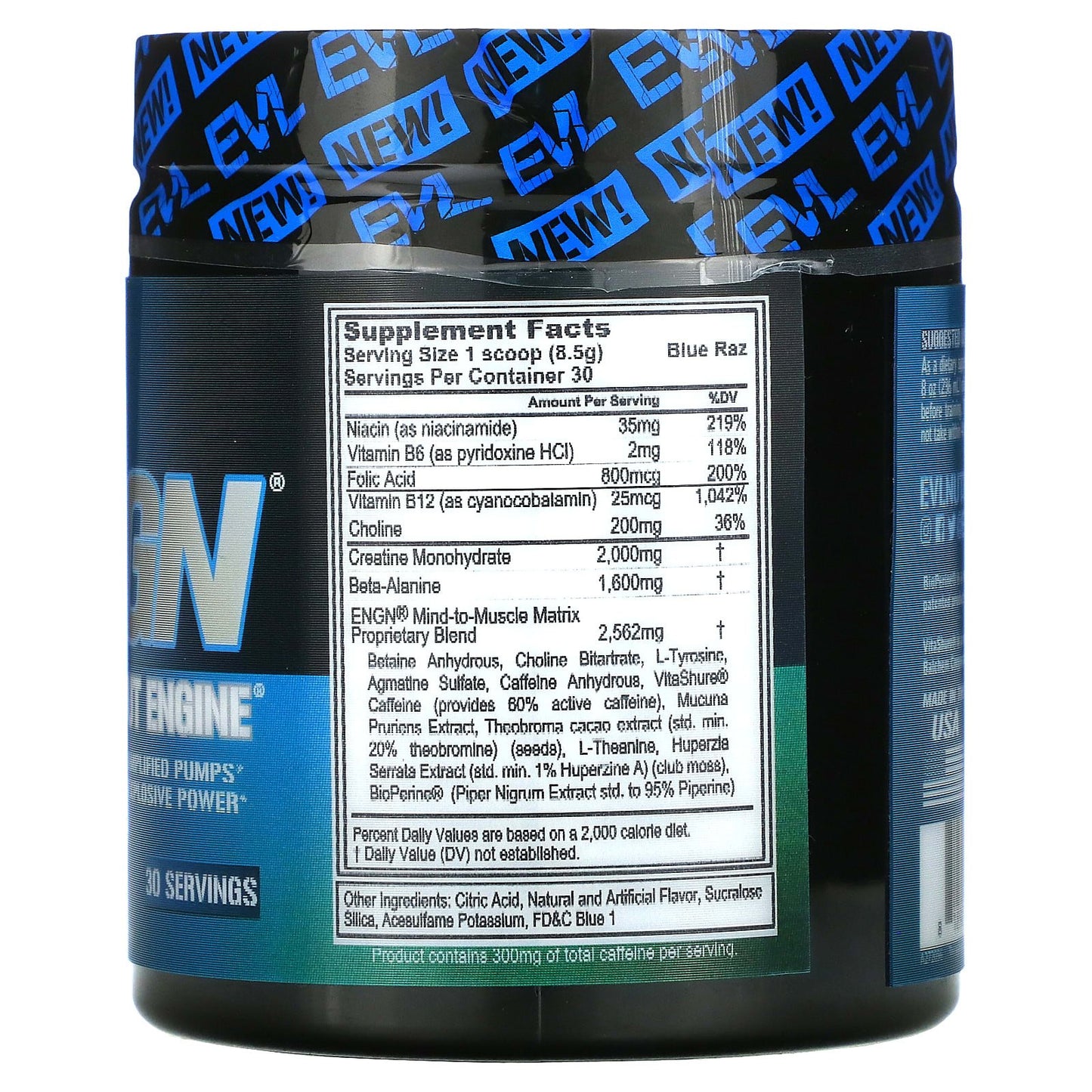 مكمل pre workout ENGN قبل التمرين بالتوت الأزرق من EVLution Nutrition (255 g)