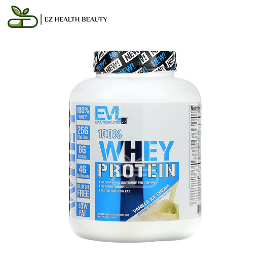 Whey Protein powder Muscle Support Vanilla Ice Cream EVLution Nutrition 5 lb (2.268 kg)