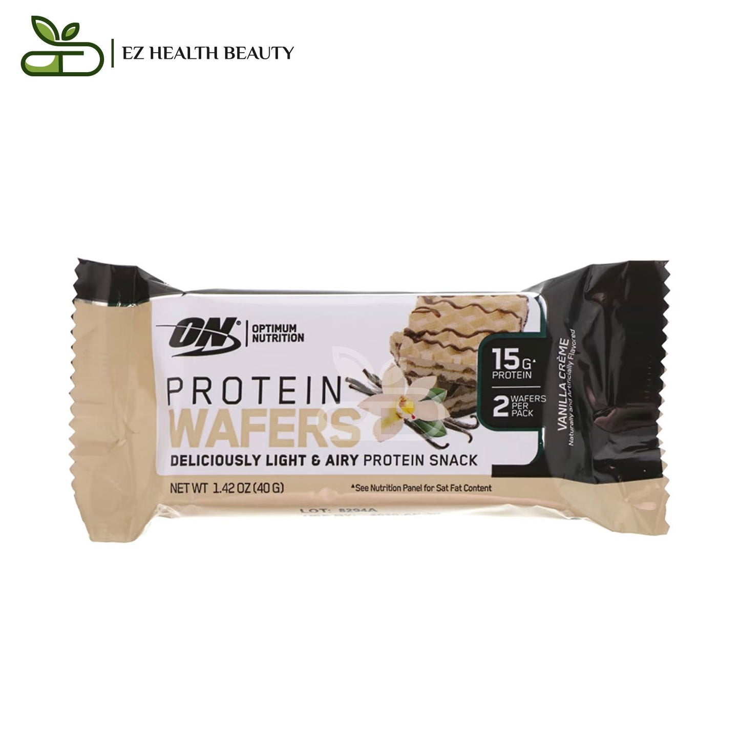 Optimum Nutrition Protein Wafers Vanilla Creme 9 Packs 40 GM Each