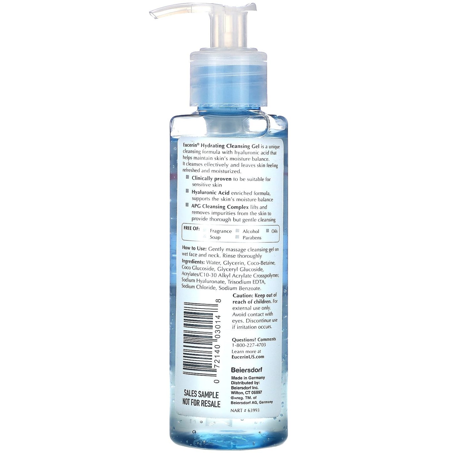 Eucerin hydrating cleansing gel + Hyaluronic Acid - 200 ml