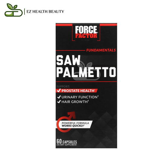 saw palmetto دواء ساو بالميتو لعلاج البروستاتا فورس فاكتور 60 كبسولة Fundamentals Saw Palmetto Force Factor