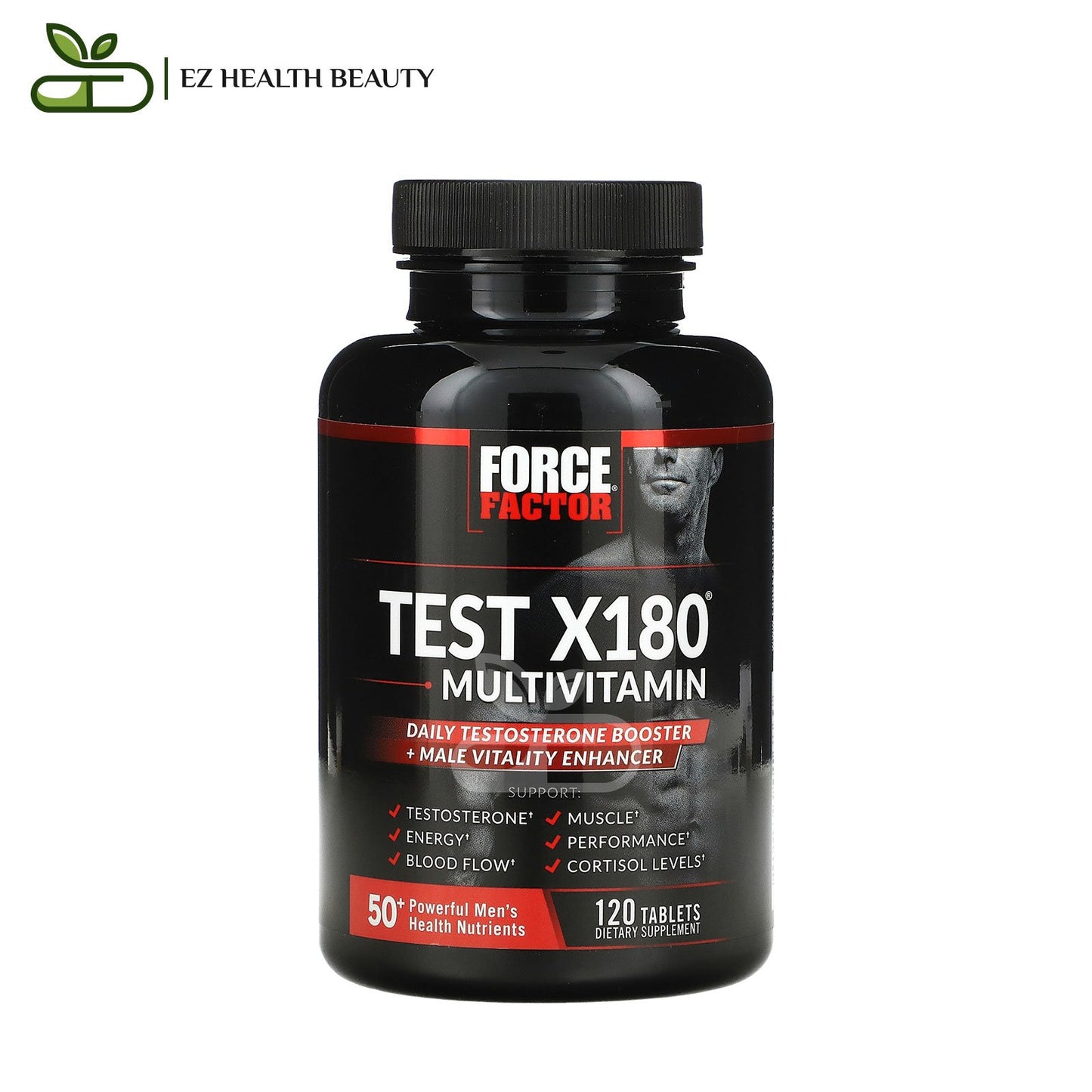 أقراص تيست اكس 180 معزز للتستوستيرون فورس فاكتور 120 قرصًا | Force Factor Test X180 Multivitamin + Testosterone Booster