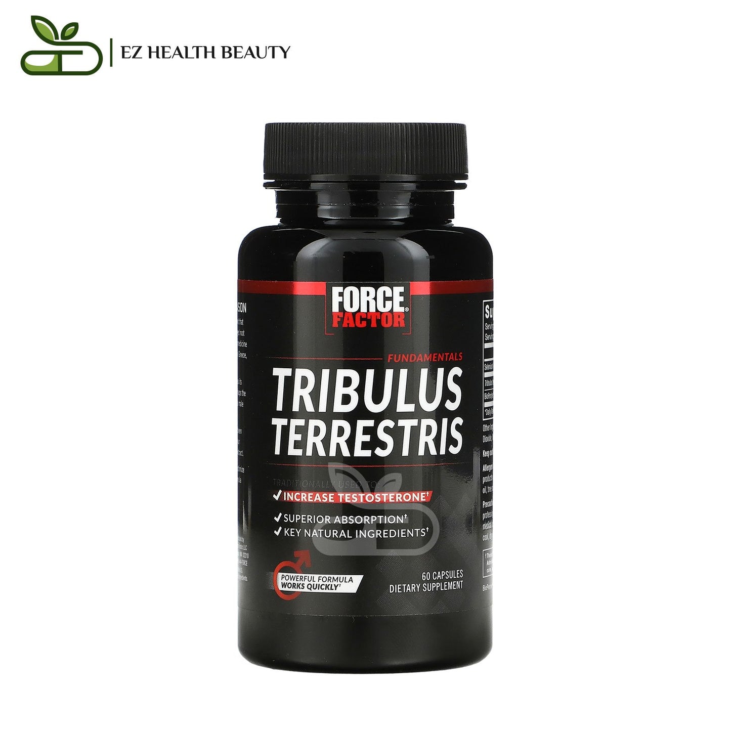 Tribulus Terrestris Pills Testosterone Booster Force Factor 500 mg 60 Capsules