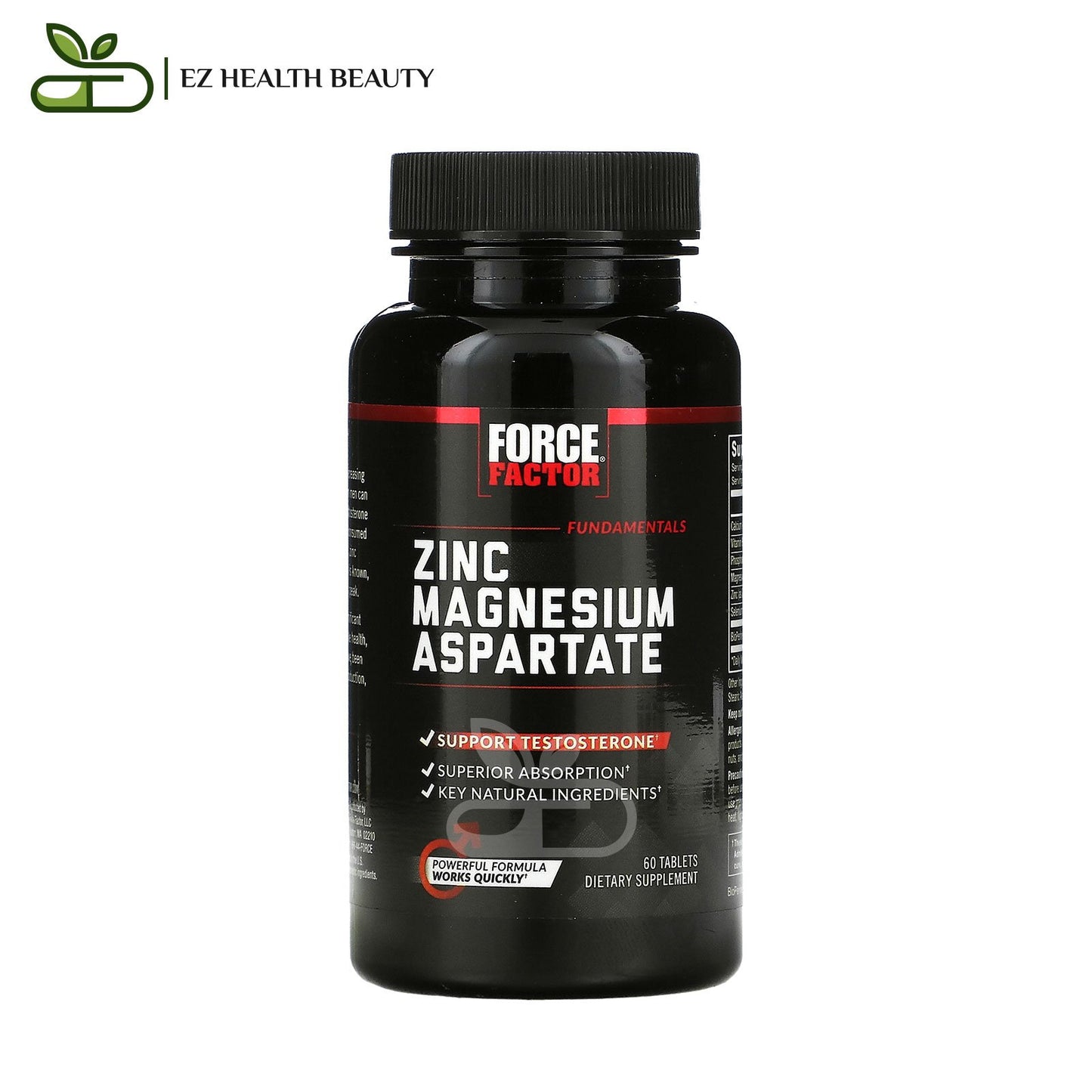 Force Factor Zinc Magnesium Aspartate supplement, 60 Tablets to maintain general health