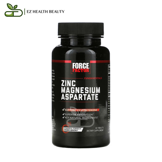 أقراص الزنك وأسبارتات المغنيسيوم لصحة الجهاز المناعي والعصبي من فورس فاكتور | Force Factor Zinc Magnesium Aspartate, 60 Tablets