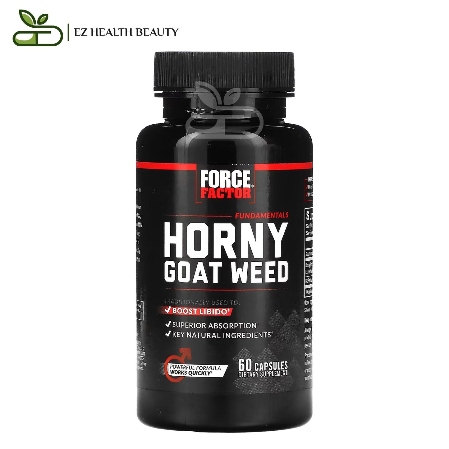 كبسولات عشبة العنزة للجنس 60 كبسولة Force factor horny goat weed