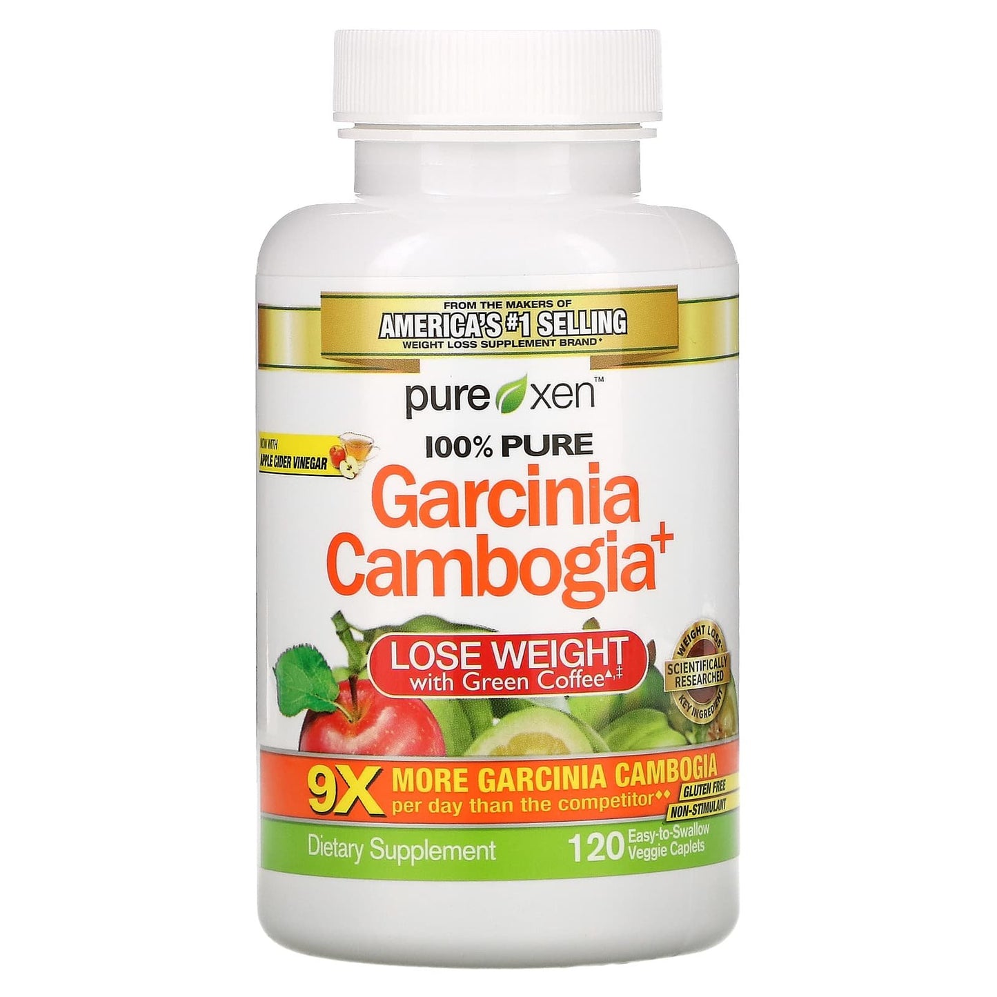 حبوب جارسينيا كامبوجيا بلس للتخسيس وسد الشهية 120 كبسولة نباتية سهلة البلع - Purely Inspired garcinia cambogia with green coffee