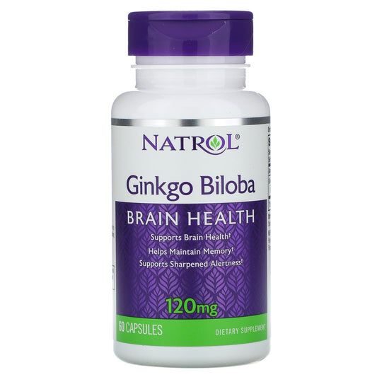 اقراص جينكو بيلوبا لتحسين الذاكرة 120 مجم 60 كبسولة - Ginkgo Biloba Natrol