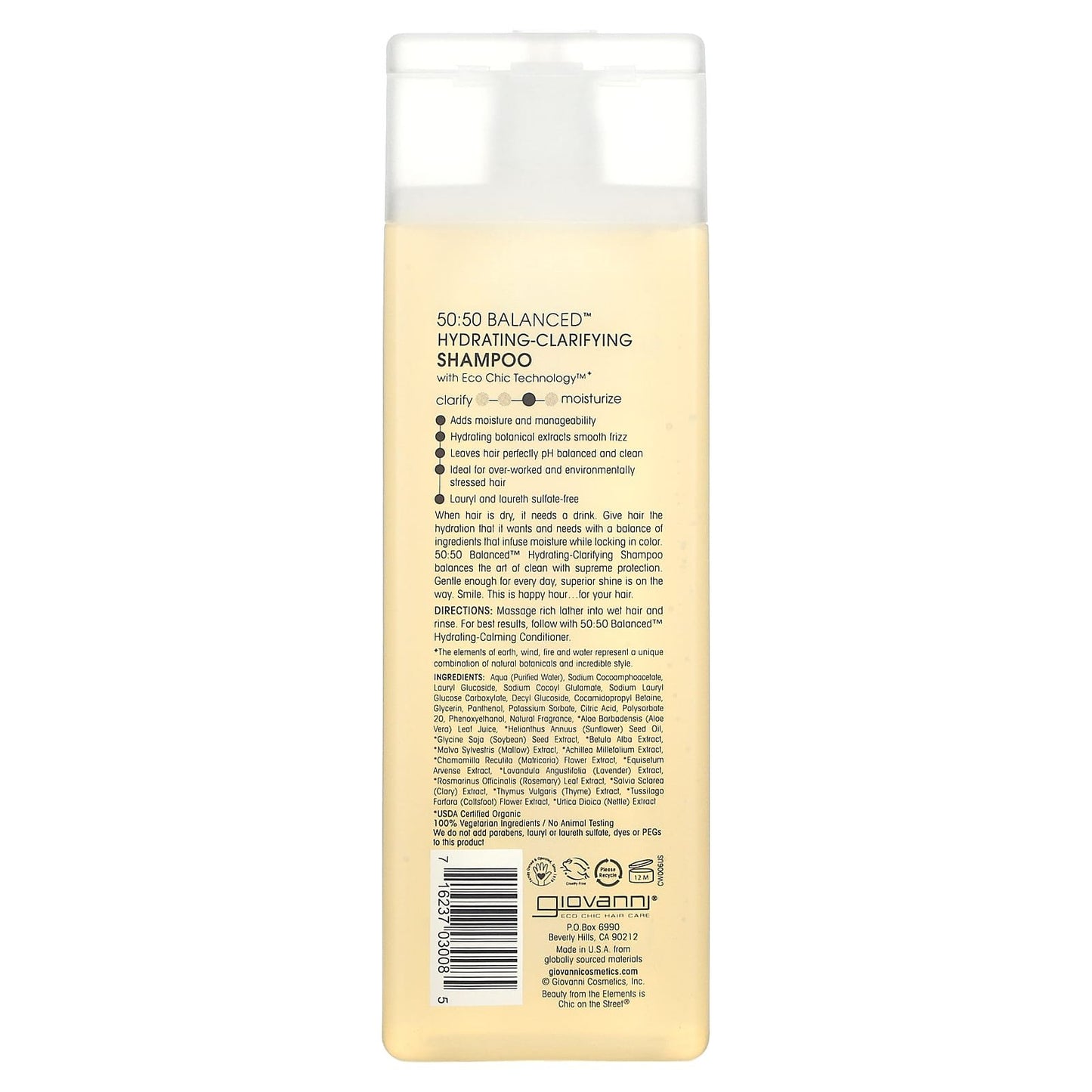 Giovanni 50:50 Balanced Hydrating-Clarifying Shampoo for Normal to Dry Hair - 8.5 fl oz (250 ml)