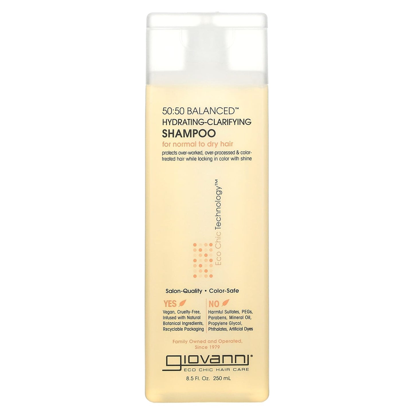 Giovanni 50:50 Balanced Hydrating-Clarifying Shampoo for Normal to Dry Hair - 8.5 fl oz (250 ml)