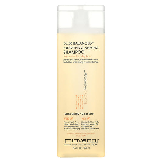 Giovanni 50:50 Balanced Hydrating-Clarifying Shampoo for Normal to Dry Hair - 8.5 fl oz (250 ml)