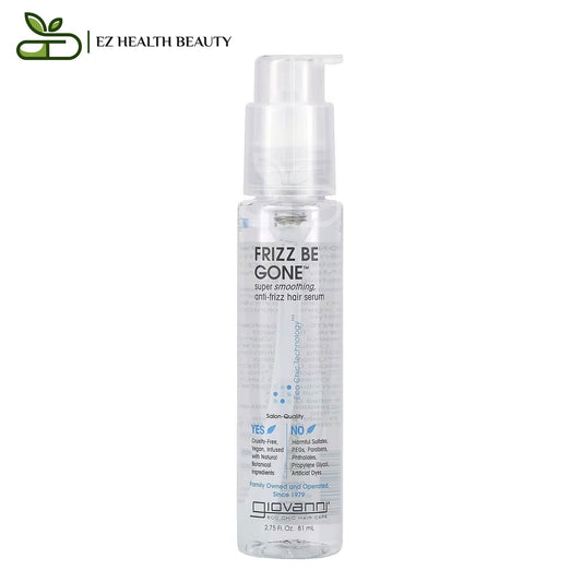 Giovanni frizz be gone serum for hair smoothing, anti-frizz hair serum - 2.75 fl oz (81 ml)