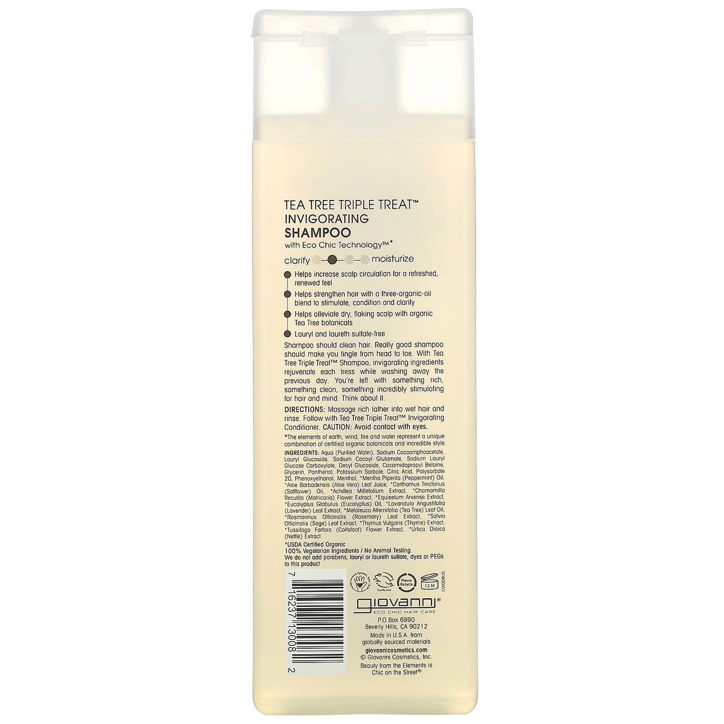 شامبو زيت شجرة الشاي جيوفاني لترطيب الشعر Tea Tree Triple Treat 250 مل