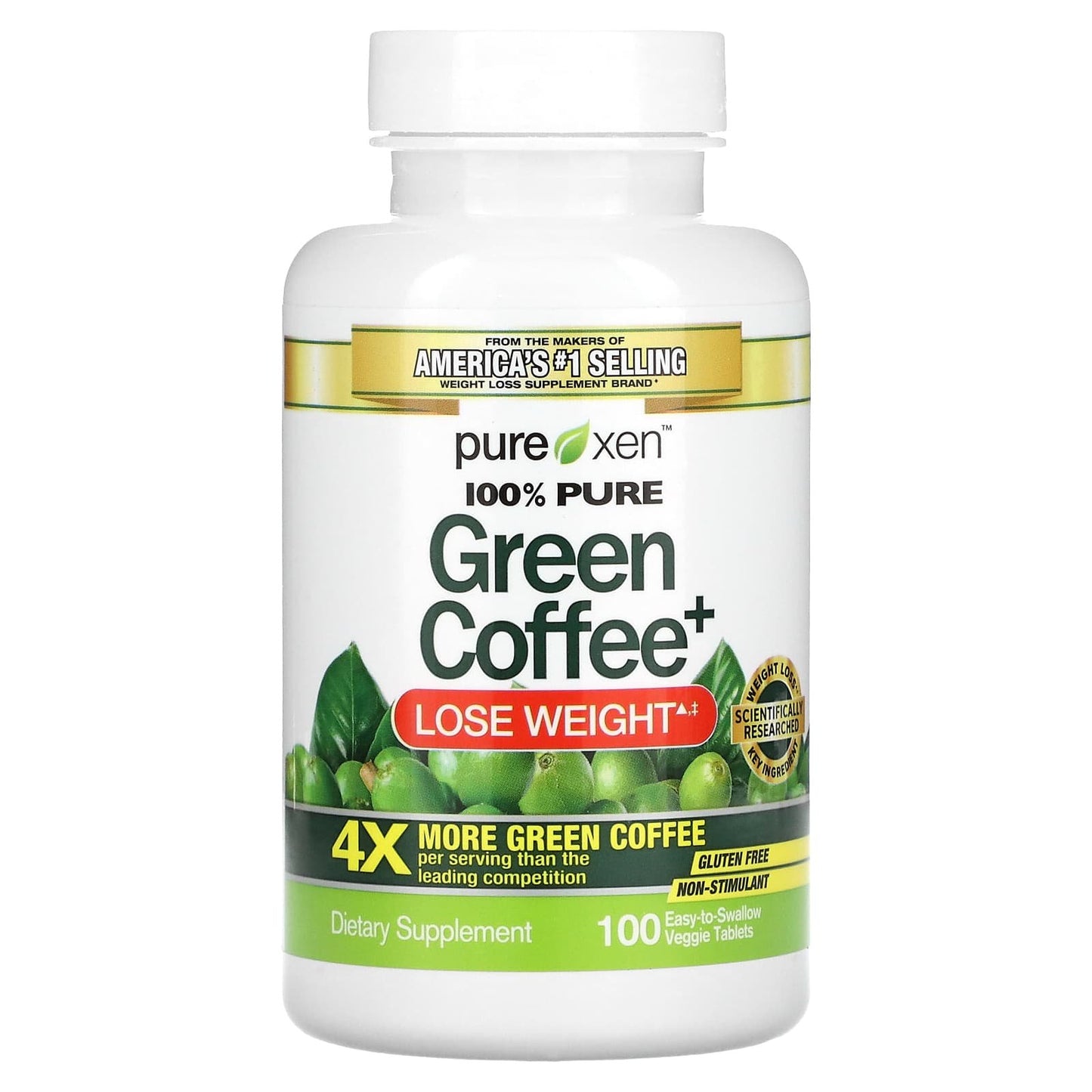 Purely inspired Green Coffee tablets for weight loss -100 Easy to Swallow Tablets