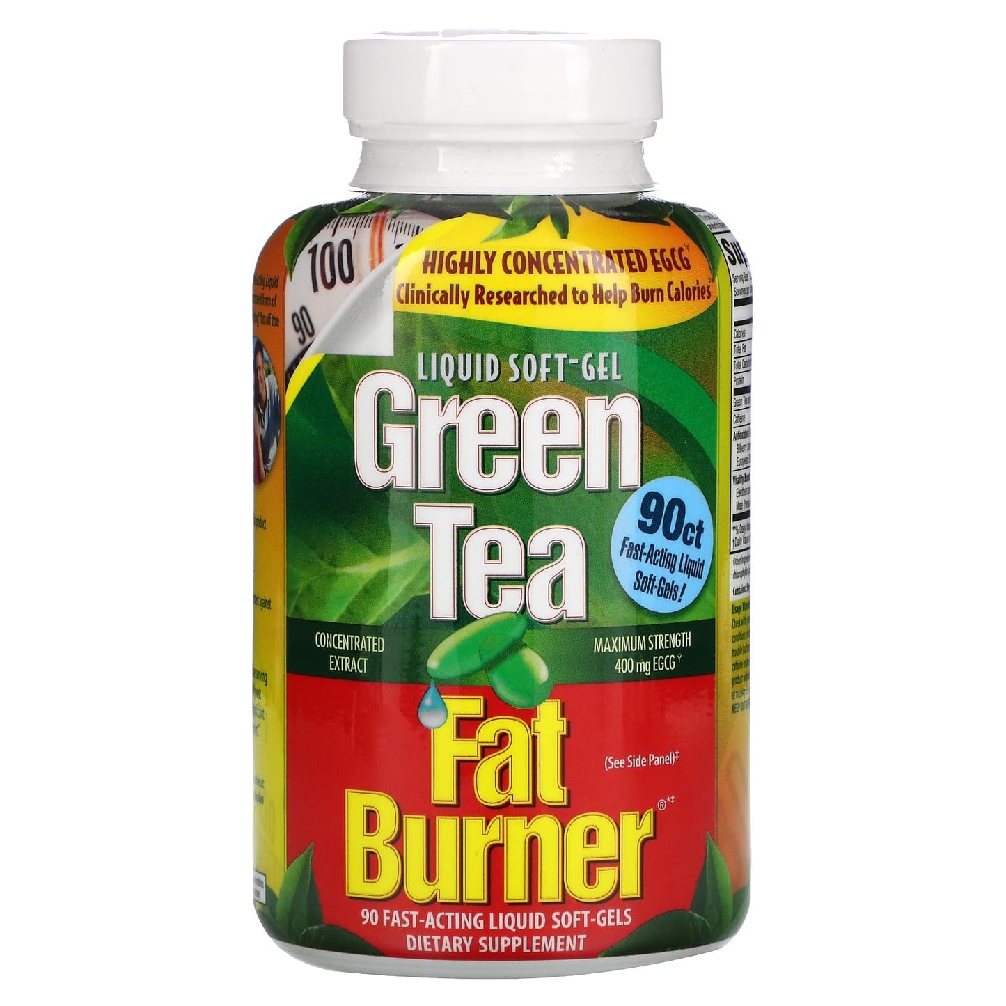 fat burner حبوب للتخسيس وحرق الدهون 90 قرص هلامي سائل سريع المفعول green tea fat burner applied nutrition