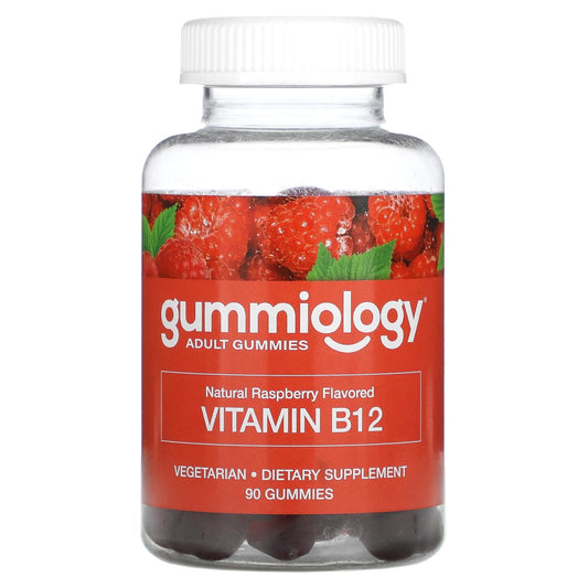 علكات فيتامين ب12 Vitamin B12 Gummies Gummiology بنكهة توت العليق 90 علكة