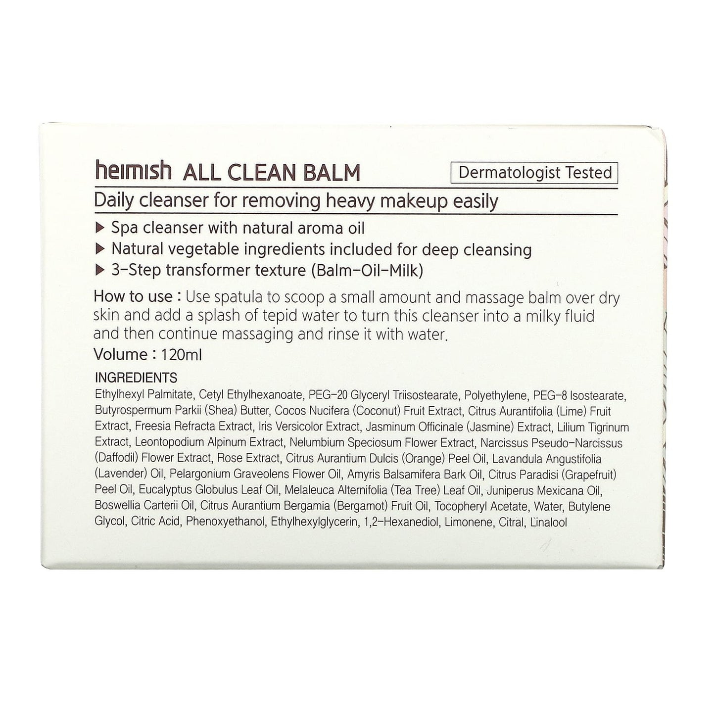 Heimish all clean balm intensive cleansing and deeply moisturizing - 120 ML