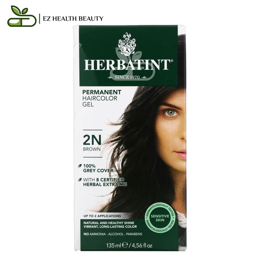 Herbatint Permanent Haircolor Gel 2N Brown 4.56 fl oz (135 ml)