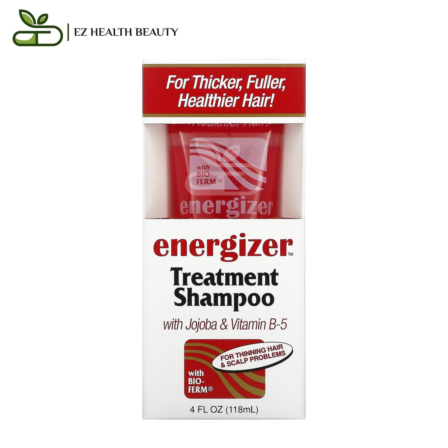 انرجايزر شامبو علاجي لشعر صحي مع زيت الجوجوبا وفيتامين ب 118 مل Energizer Treatment Shampoo with Jojoba &amp; Vitamin B Hobe Labs