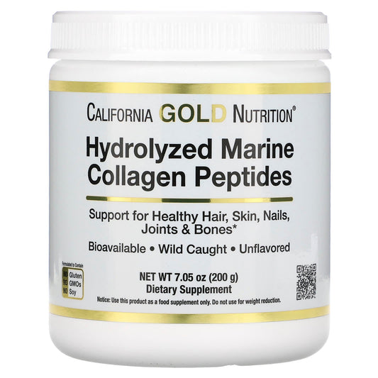 California Gold Nutrition hydrolysed marine collagen powder – non flavored 200g