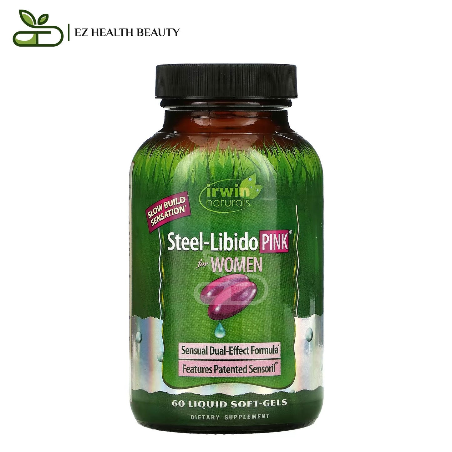 Steel Labido for Women Pink 60 Liquid Soft-Gels Irwin Naturals