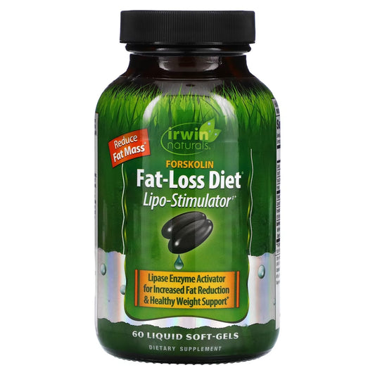 Irwin naturals forskolin fat loss diet pills for increased fat reduction and healthy weight support - 60 liquid softgels