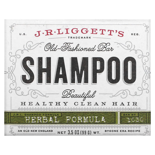 J.R Liggett's old fashioned shampoo bar herbal formula smoothness enhancer - 3.5 oz (99 g)