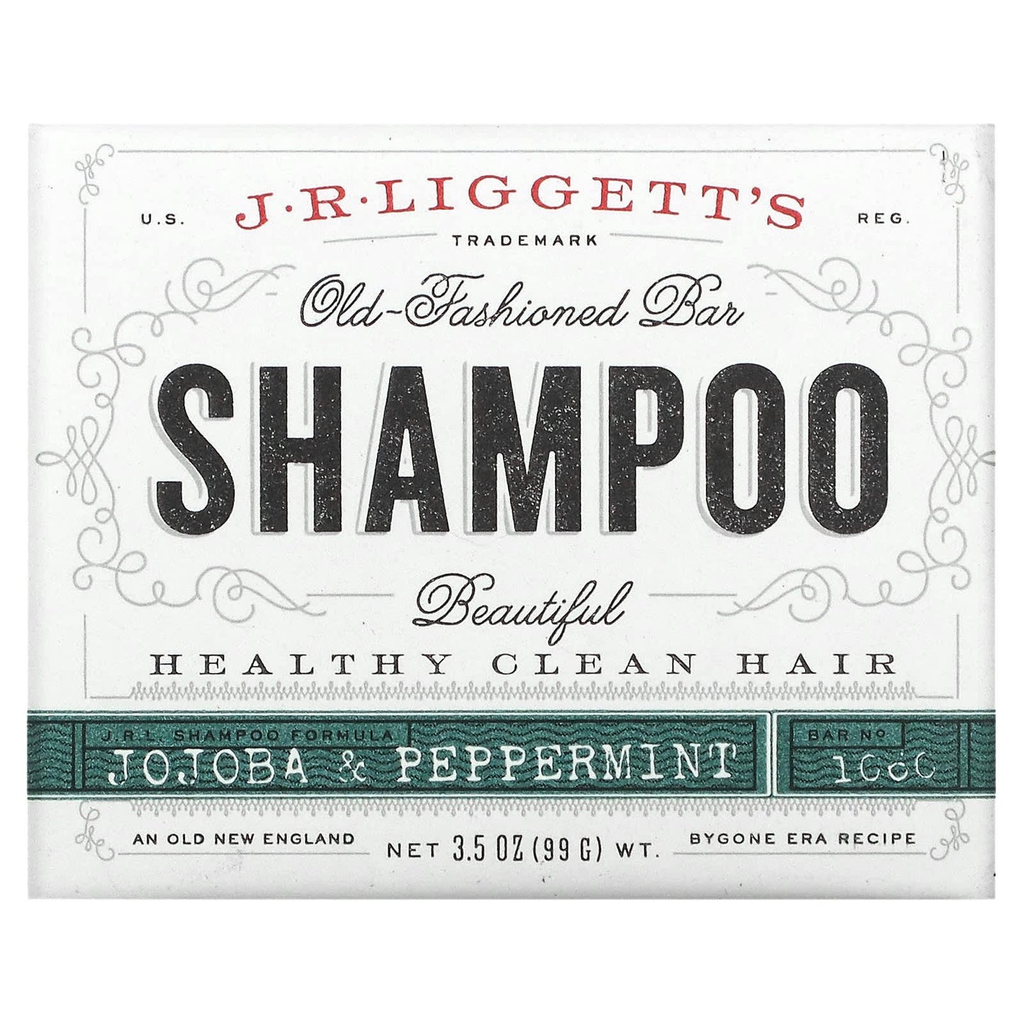 لوح شامبو الجوجوبا والنعناع جي.آر. ليغيتس J.R. Liggett's, Old Fashioned Shampoo Bar 99 جم