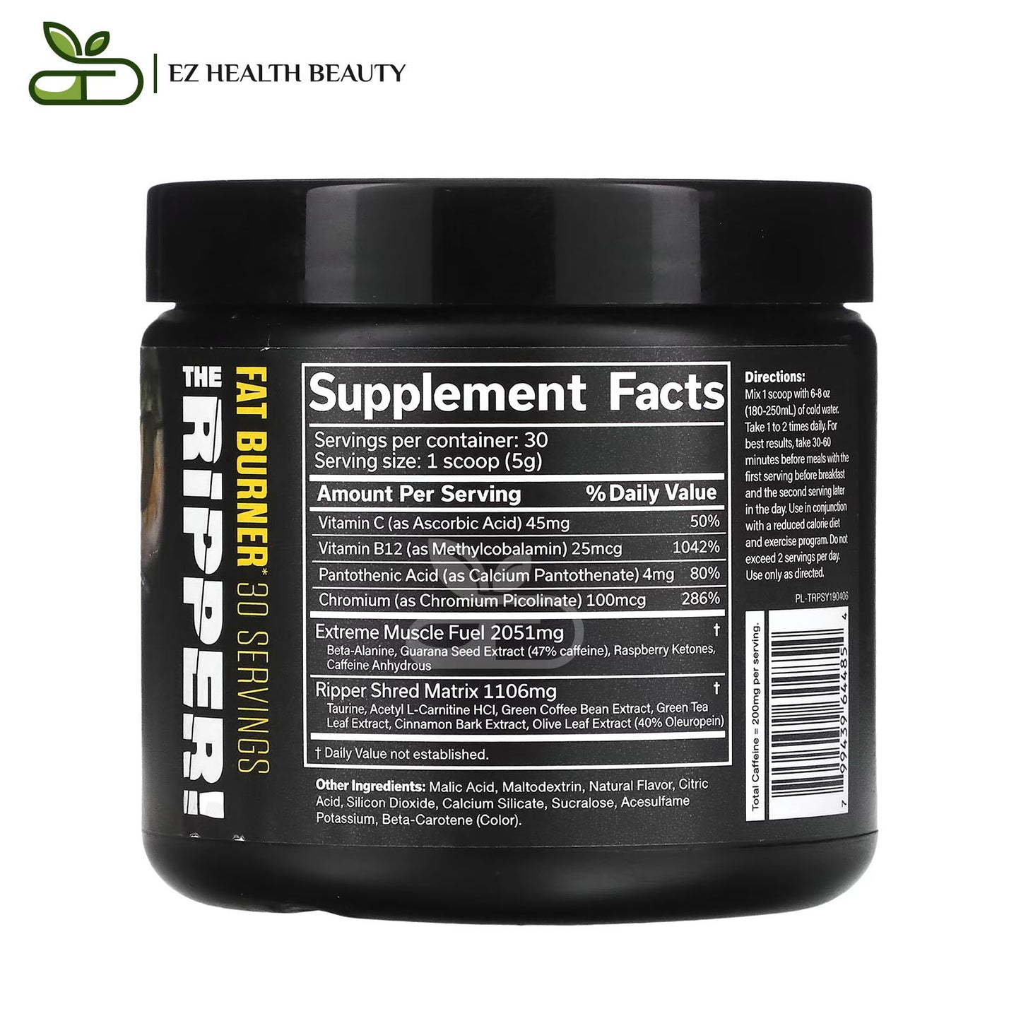 JNX Sports The Ripper Fat Burner, Razor Lime, 5.3 oz (150 g)