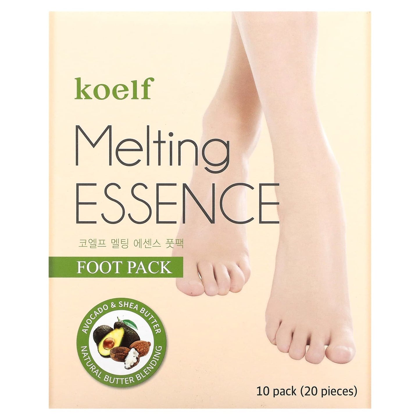 Koelf Melting Essence Foot Pack - feet care foot mask - 10 Pairs