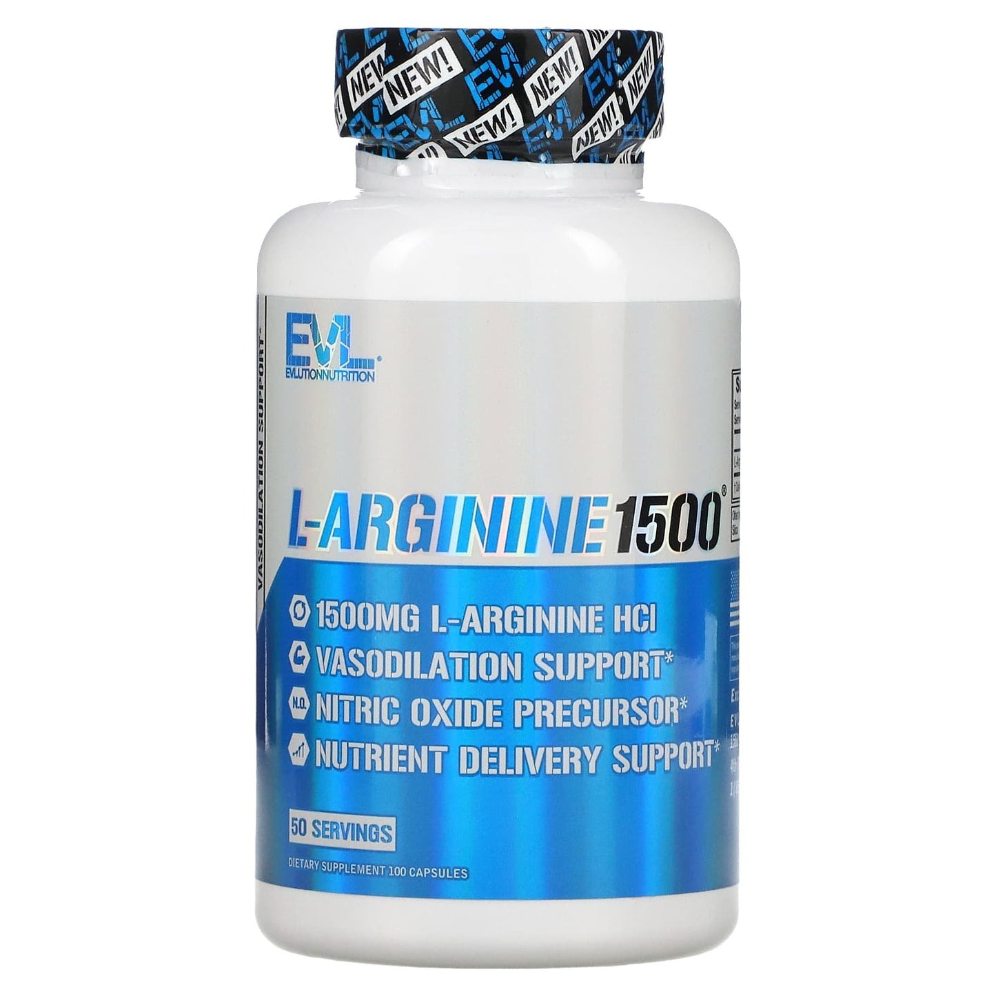 L Arginine Capsules 1500 EVLution Nutrition To support the metabolism 100 Capsules