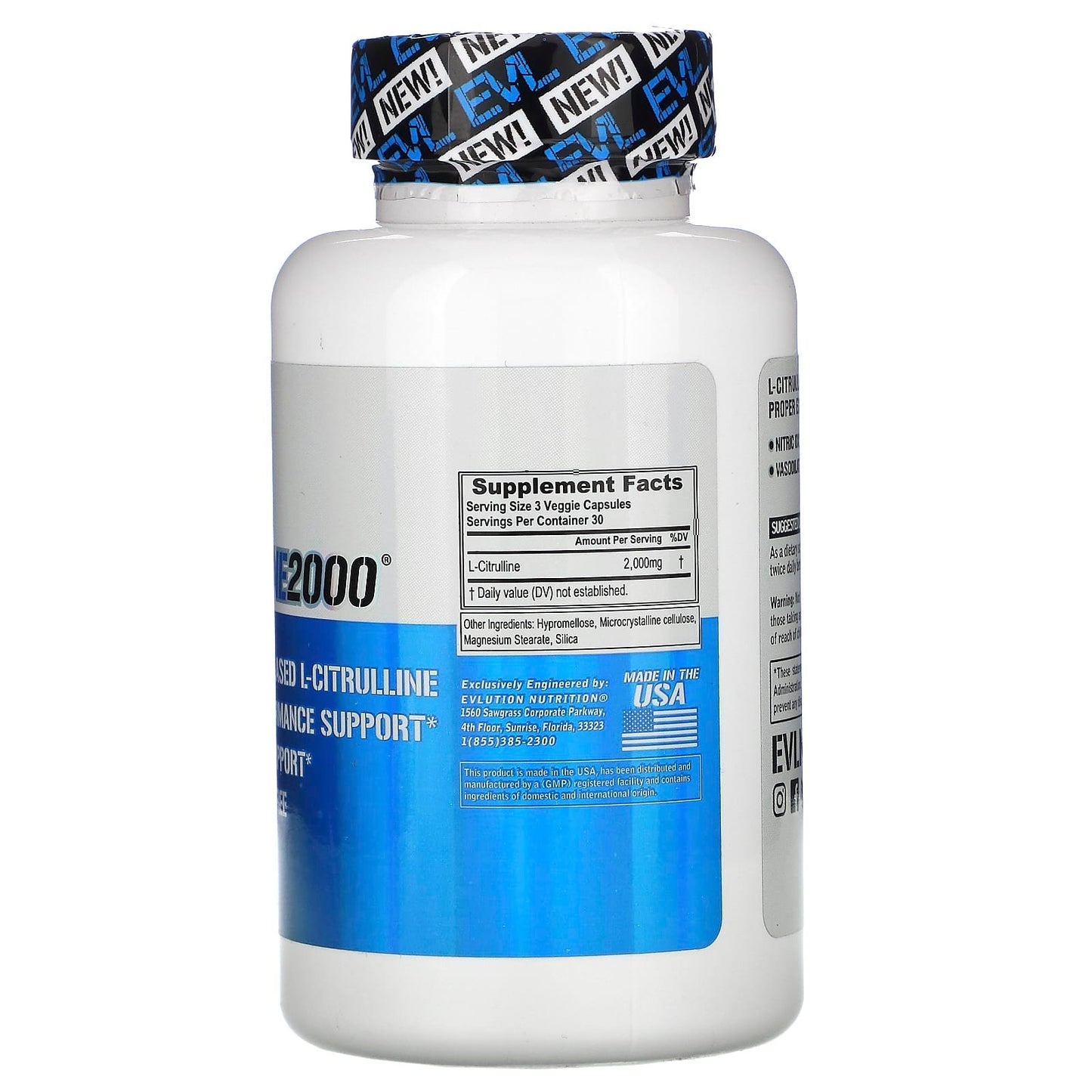 L - CITRULLINE2000 - 7.5 oz (200 g) - EVLution Nutrition