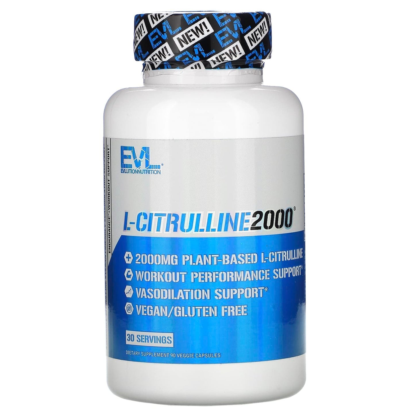 حبوب السيترولين إيفلوشن نوتريشن للاستشفاء العضلي L-Citrulline 2000 90 كبسولة نباتية