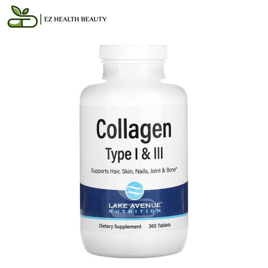 Hydrolyzed Collagen Type I & III Supports Hair, Skin, Nails, Joint and Bone Lake Avenue Nutrition 1,000 mg 360 Tablets