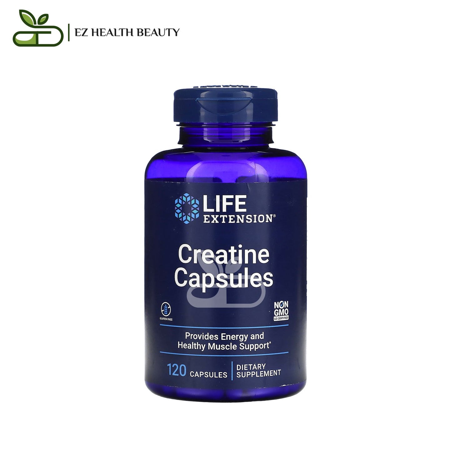 Life Extension Creatine Capsules, 120 Capsules to improve physical performance