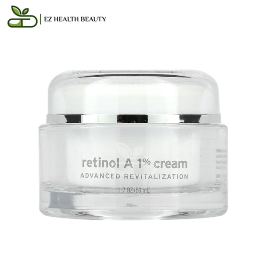 أفضل كريم ريتينول للوجة تركيز 1% لايف فلو للتخلص من التجاعيد والخطوط الدقيقة 50 مل Retinol A 1% Advanced Revitalization Cream Life-flo