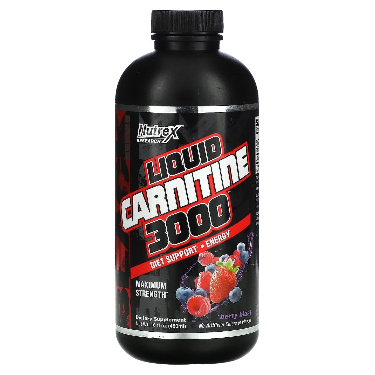 نوتريكس ريسورش‏ مكمل ال كارنتين 3000 بنكهة خليط التوت لزيادة طاقة الجسم Liquid carnitine 3000 حجم 16 أونصة سائلة (480 مل)