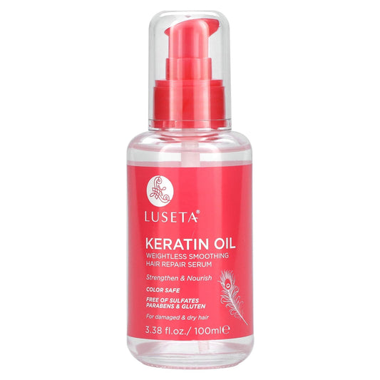 زيت كيراتين لويستا بيوتي سيروم للشعر Luseta Beauty, Keratin Oil, Weightless Smoothing Hair Repair Serum 100 مل