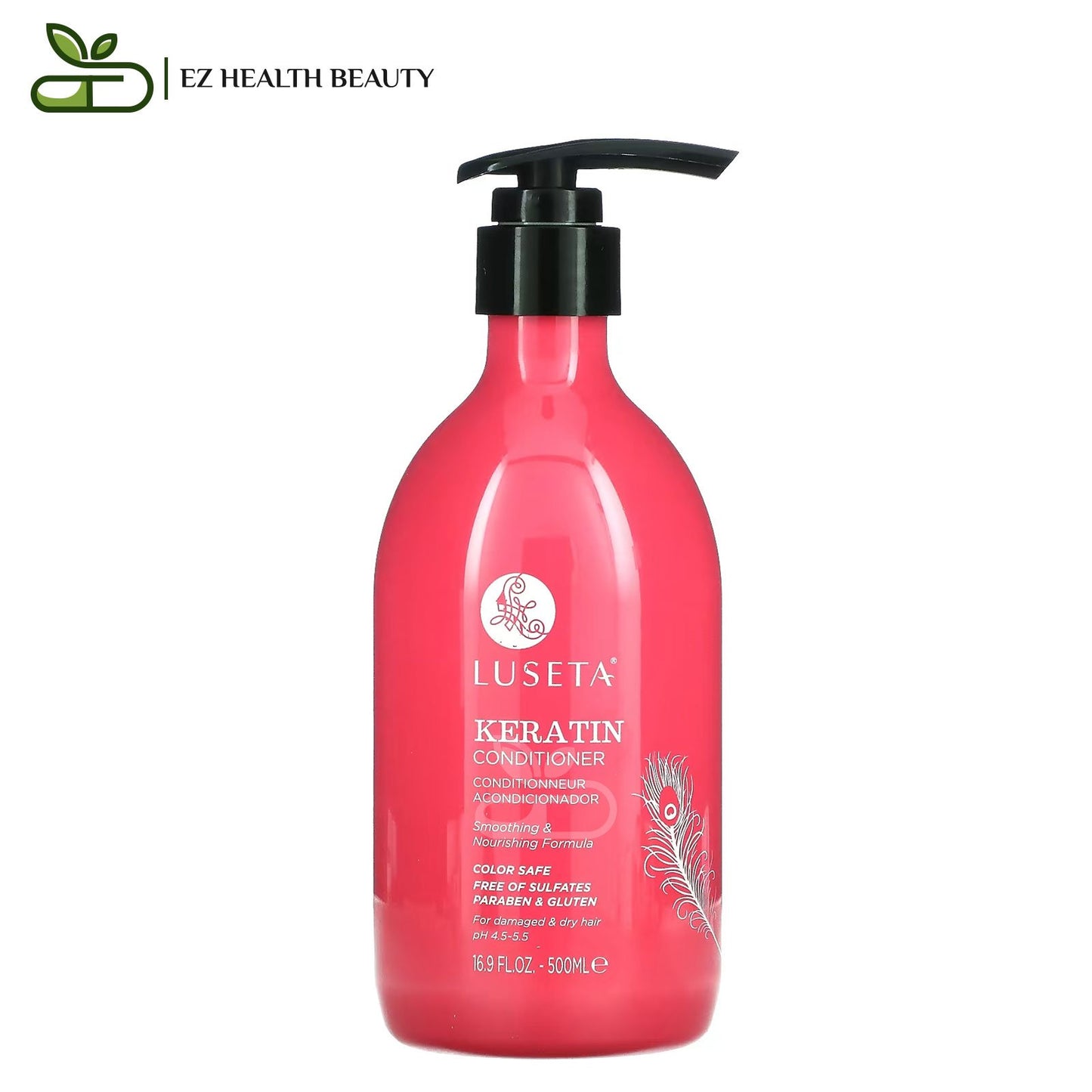 Luseta beauty keratin conditioner for dry hair - 16.9 fl oz (500 ml)