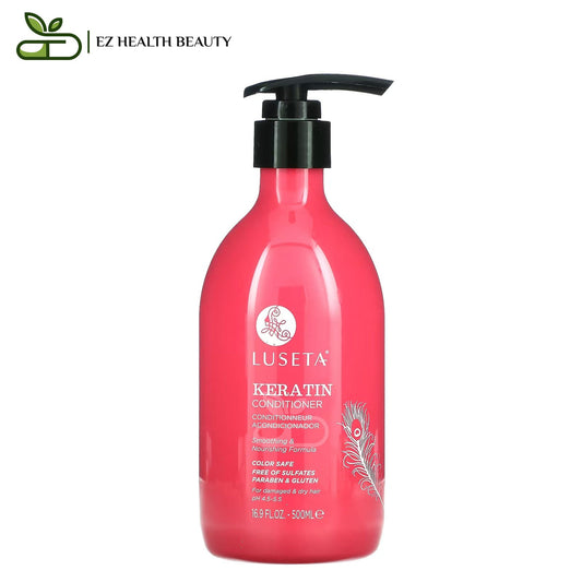 بلسم كيراتين للشعر لوسيتا لترطيب الشعر 16.9 أونصة سائلة (500 مل) Luseta Keratin Conditioner