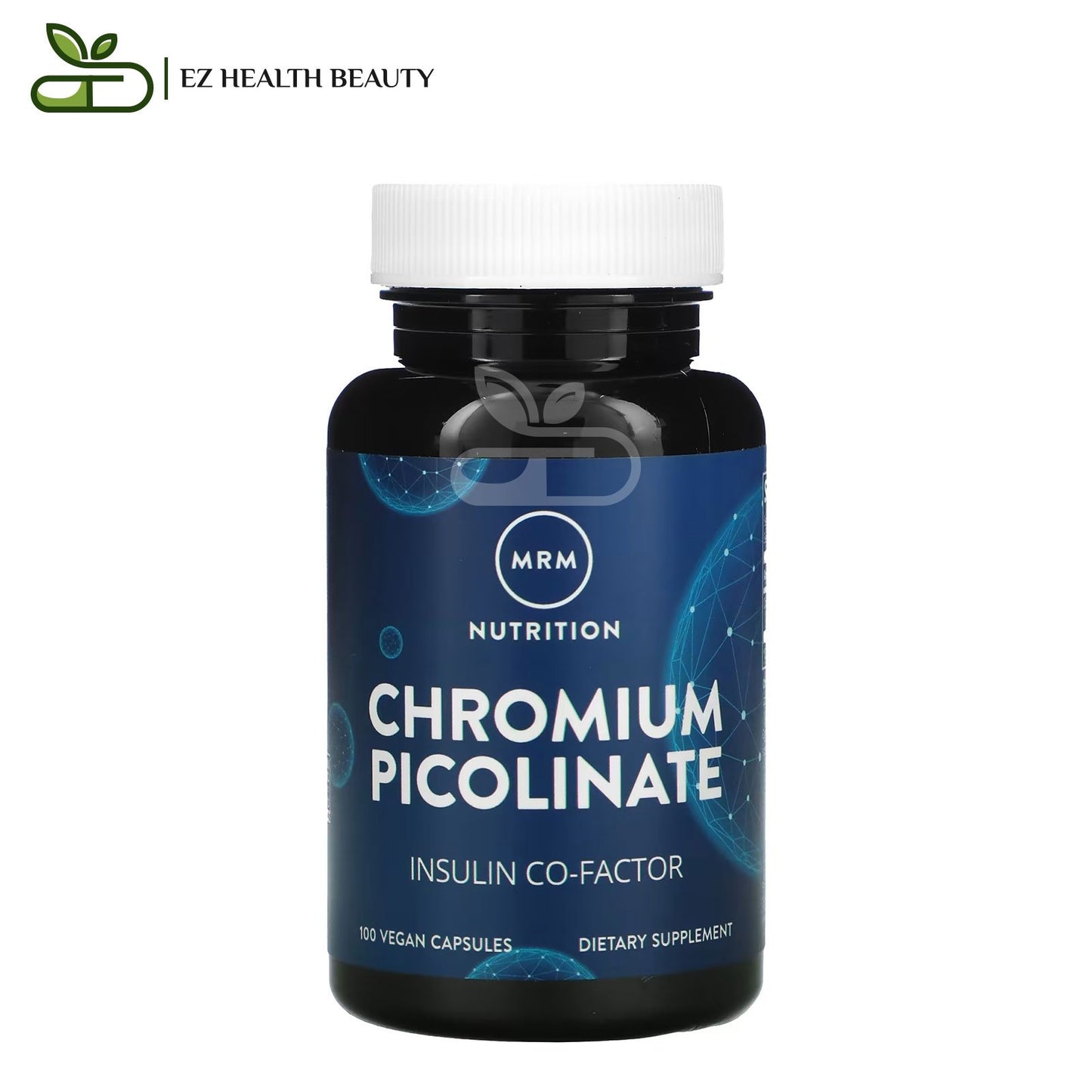 MRM Nutrition Chromium Picolinate, 100 Vegan Capsules to maintain sugar level