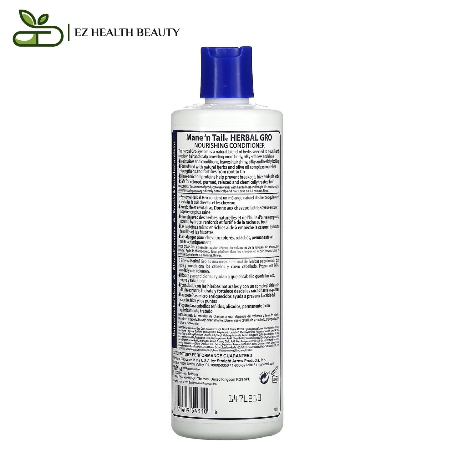 mane n tail بلسم ذيل الحصان لتساقط الشعر 355 مل - Mane 'n Tail, Herbal Gro Conditioner, 12 fl oz (355 ml)