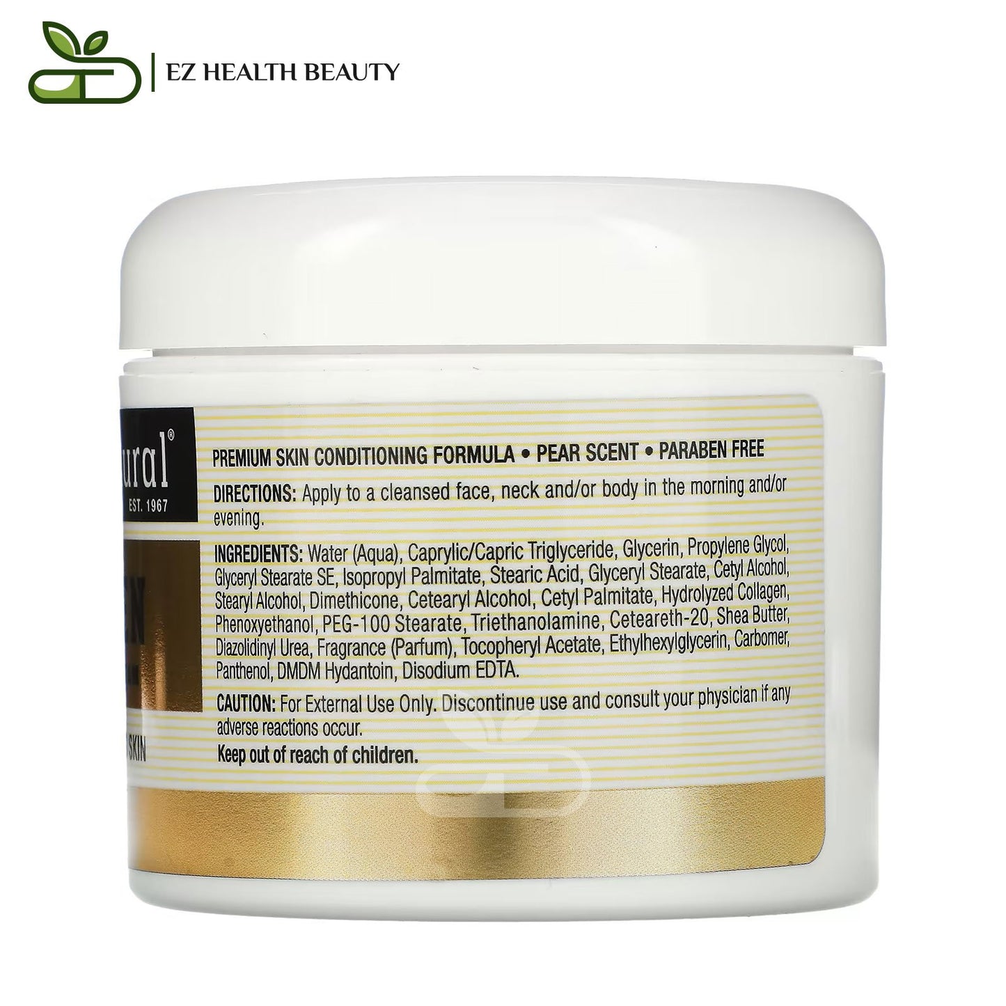 Collagen Premium Skin Cream To Hydrate And Condition Skin Mason Natural Pear Scented 4 oz (114 g)